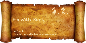 Horváth Kürt névjegykártya